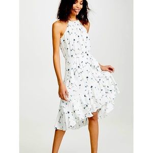 Joie White Floral Ruffled Dress